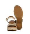 SANDALIAS DE TACÓN PLANTA DE GEL PARA MUJER APLAUSO BOMBI 3132 PLATINO