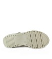 SANDALIAS DE PIEL CON PLANTA DE GEL PARA MUJER APLAUSO 6621 PLATINO