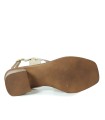 SANDALIAS DE PIEL CON TACÓN Y PLANTA DE GEL PARA MUJER APLAUSO 2791 PLATINO