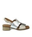 SANDALIAS CONFORT METALIZADAS PLATA PARA MUJER MULTI APLAUSO 2684