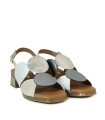 SANDALIAS CONFORT METALIZADAS PLATA PARA MUJER MULTI APLAUSO 2684
