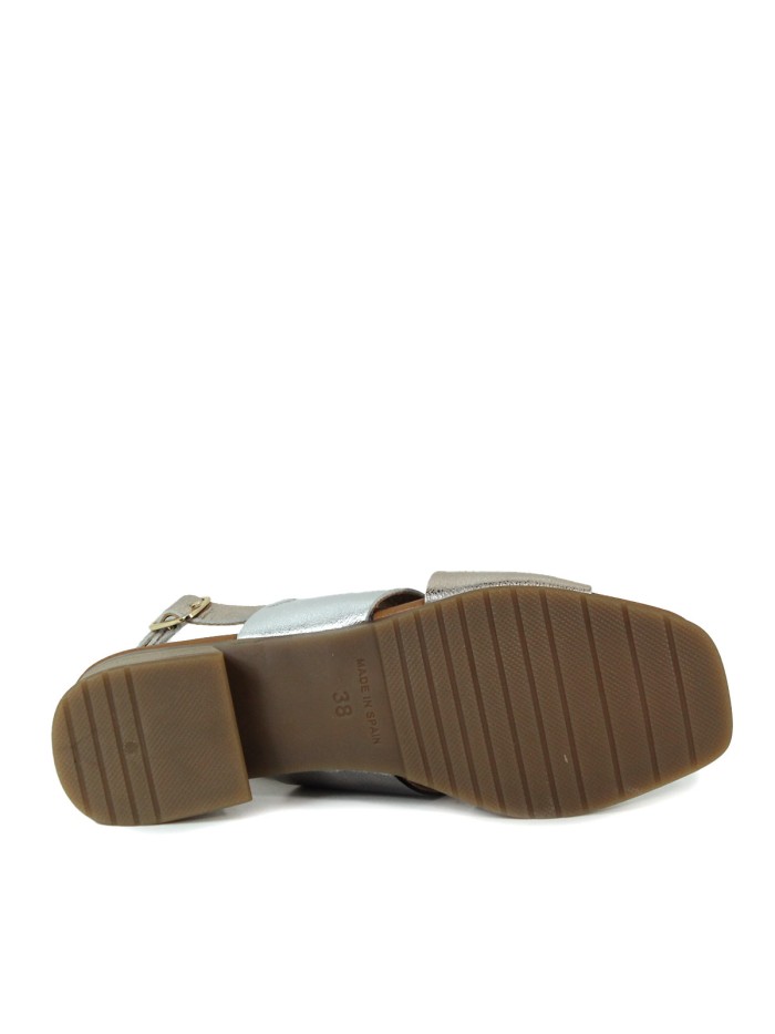 SANDALIAS CONFORT METALIZADAS PLATA PARA MUJER MULTI APLAUSO 2684