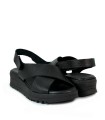 SANDALIAS DE PIEL CON PLANTA DE GEL PARA MUJER APLAUSO 6621 NEGRO
