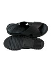 SANDALIAS DE PIEL CON PLANTA DE GEL PARA MUJER APLAUSO 6621 NEGRO