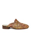 ZAPATO TEJIDO EN PIEL TEJIDA DESTALONADO CON TACÓN BAJO APLAUSO 1437 MULTIFUEGO