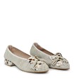 BAILARINA DE PIEL CON BORLA PARA MUJER APLAUSO ROCK 06 BEIGE