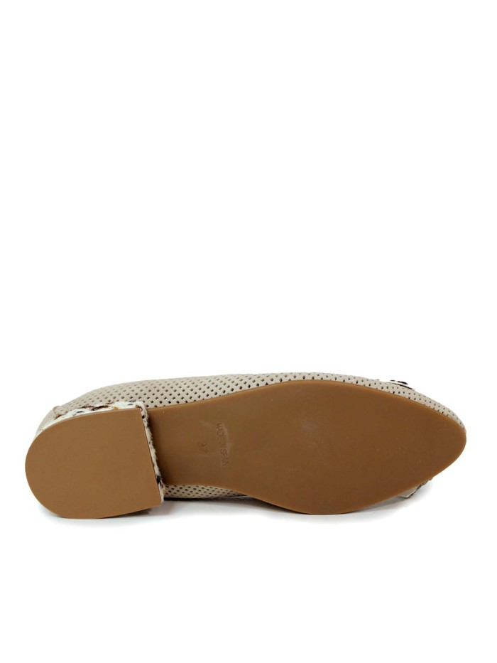BAILARINA DE PIEL CON BORLA PARA MUJER APLAUSO ROCK 06 BEIGE