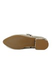 BAILARINA DE PIEL CON TACÓN ANIMAL PRINT DE MUJER APLAUSO ROCK 11 BEIGE