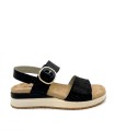 SANDALIAS DE PIEL CON PLANTILLA EXTRAIBLE PARA MUJER APLAUSO 4531 NEGRO