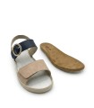 SANDALIAS DE PIEL CON PLANTILLA EXTRAIBLE PARA MUJER APLAUSO COMBI 4527 AZUL
