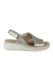 SANDALIAS DE PIEL CON PLANTILLA EXTRAIBLE PARA MUJER APLAUSO 4523 ORO