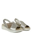 SANDALIAS DE PIEL CON PLANTILLA EXTRAIBLE PARA MUJER APLAUSO 4523 ORO