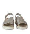 SANDALIAS DE PIEL CON PLANTILLA EXTRAIBLE PARA MUJER APLAUSO 4523 ORO