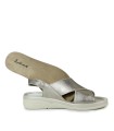 SANDALIAS DE PIEL CON PLANTILLA EXTRAIBLE PARA MUJER APLAUSO 4523 ORO