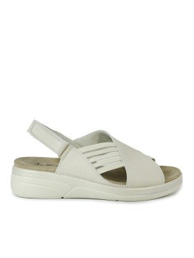 SANDALIAS DE PIEL CON PLANTILLA EXTRAIBLE PARA MUJER BEIGE APLAUSO 4523