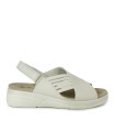 SANDALIAS DE PIEL CON PLANTILLA EXTRAIBLE PARA MUJER BEIGE APLAUSO 4523