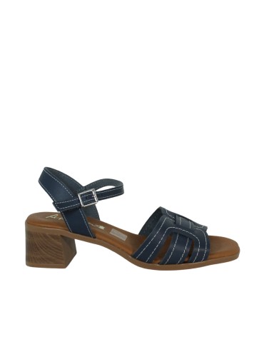 SANDALIAS CÓMODAS DE PIEL CON PLANTA DE GEL DE MUJER APLAUSO 5903 MARRÓN