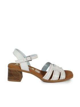 SANDALIAS CÓMODAS DE PIEL CON PLANTA DE GEL DE MUJER APLAUSO 5903 HIELO