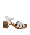 SANDALIAS CÓMODAS DE PIEL CON PLANTA DE GEL DE MUJER APLAUSO 5903 HIELO