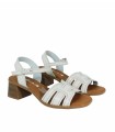 SANDALIAS CÓMODAS DE PIEL CON PLANTA DE GEL DE MUJER APLAUSO 5903 HIELO
