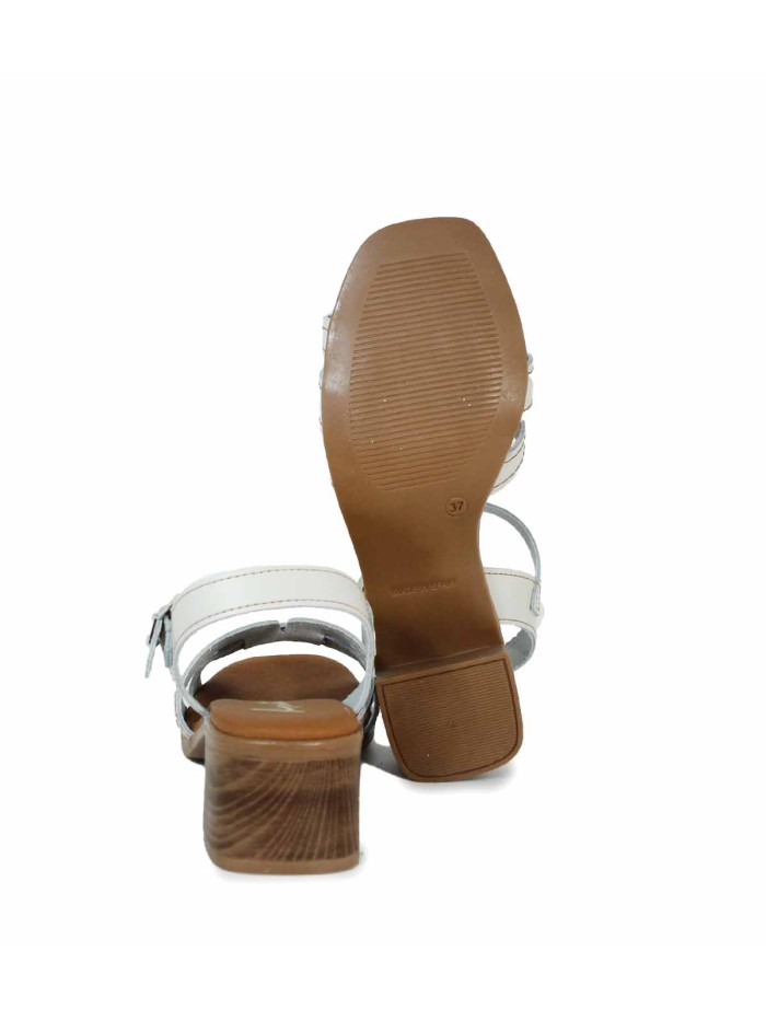 SANDALIAS CÓMODAS DE PIEL CON PLANTA DE GEL DE MUJER APLAUSO 5903 HIELO