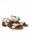 SANDALIAS DE PIEL CON MAXIHEBILLA Y PLANTA DE GEL PARA MUJER APLAUSO 5894 HIELO