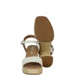SANDALIAS DE TACÓN EN PIEL CON PLANTA DE GEL PARA MUJER APLAUSO 5732 HIELO