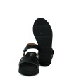 SANDALIAS DE PIEL CON VELCRO Y PLANTA DE GEL PARA MUJER APLAUSO 5660 NEGRO