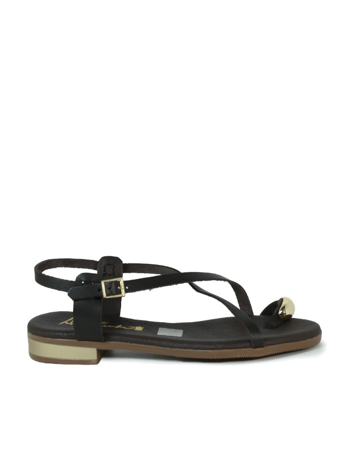 SANDALIAS DE PIEL EN TENDENCIA PARA MUJER APLAUSO 5587 MOKA