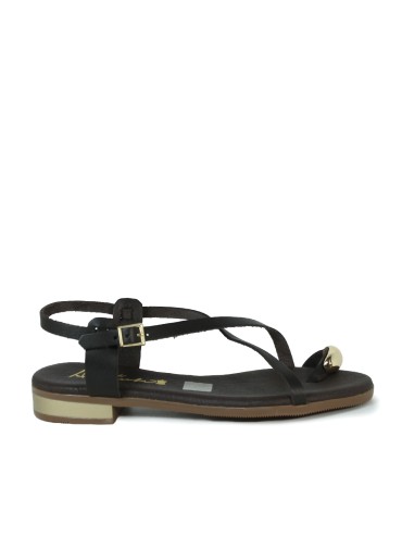 SANDALIAS DE PIEL EN TENDENCIA PARA MUJER APLAUSO 5587 MOKA