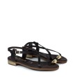 SANDALIAS DE PIEL EN TENDENCIA PARA MUJER APLAUSO 5587 MOKA
