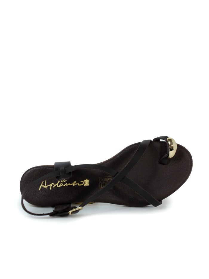 SANDALIAS DE PIEL EN TENDENCIA PARA MUJER APLAUSO 5587 MOKA