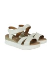 SANDALIAS CONFORTR DE PIEL CON VELCRO PARA MUJER APLAUSO 5673 HIELO