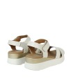 SANDALIAS CONFORTR DE PIEL CON VELCRO PARA MUJER APLAUSO 5673 HIELO