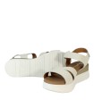 SANDALIAS CONFORTR DE PIEL CON VELCRO PARA MUJER APLAUSO 5673 HIELO