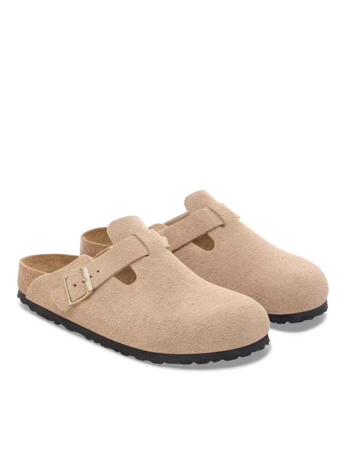 ZUECO PARA MUJER EN PIEL DE ANTE BIRKENSTOCK BOSTON LEVE 1030883 ARENA