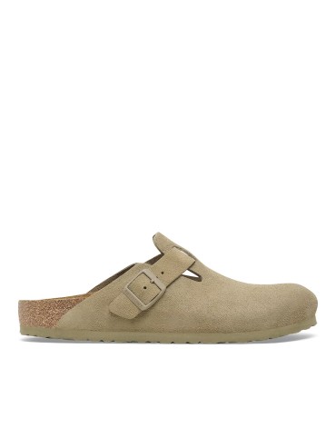ZUECO DE PIEL DE ANTE UNISEX BIRKENSTOCK BOSTON LEVE 1025844 KAKI