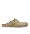 ZUECO DE PIEL DE ANTE UNISEX BIRKENSTOCK BOSTON LEVE 1025844 KAKI