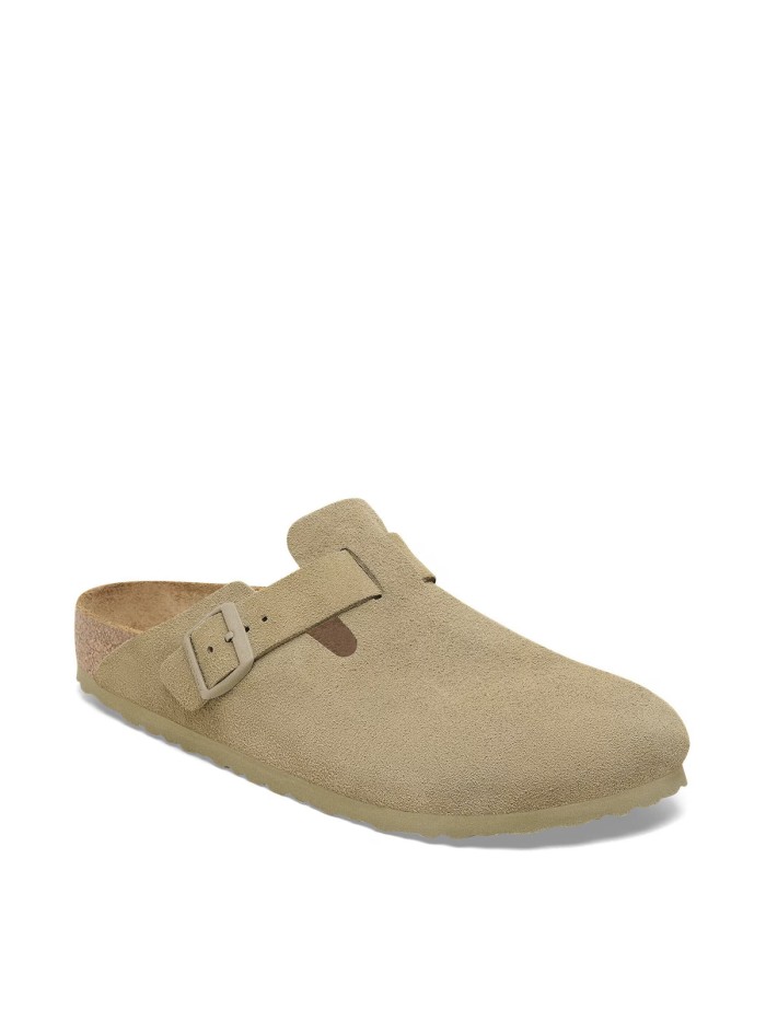 ZUECO DE PIEL DE ANTE UNISEX BIRKENSTOCK BOSTON LEVE 1025844 KAKI