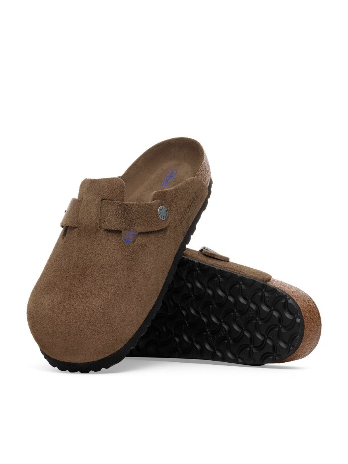 ZUECO EN TENDENCIA CÓMODO PARA HOMBRE BIRKENSTOCK Boston Plantilla blanda SFB LEVE 1030861 MARRÓN