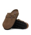 ZUECO EN TENDENCIA CÓMODO PARA HOMBRE BIRKENSTOCK Boston Plantilla blanda SFB LEVE 1030861 MARRÓN
