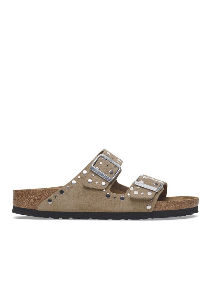 SANDALIAS CLÁSICAS DE BIRKENSTOCK CON TACHUELAS ARIZONA RIVET 1029390 TAUPE