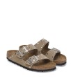 SANDALIAS CLÁSICAS DE BIRKENSTOCK CON TACHUELAS ARIZONA RIVET 1029390 TAUPE