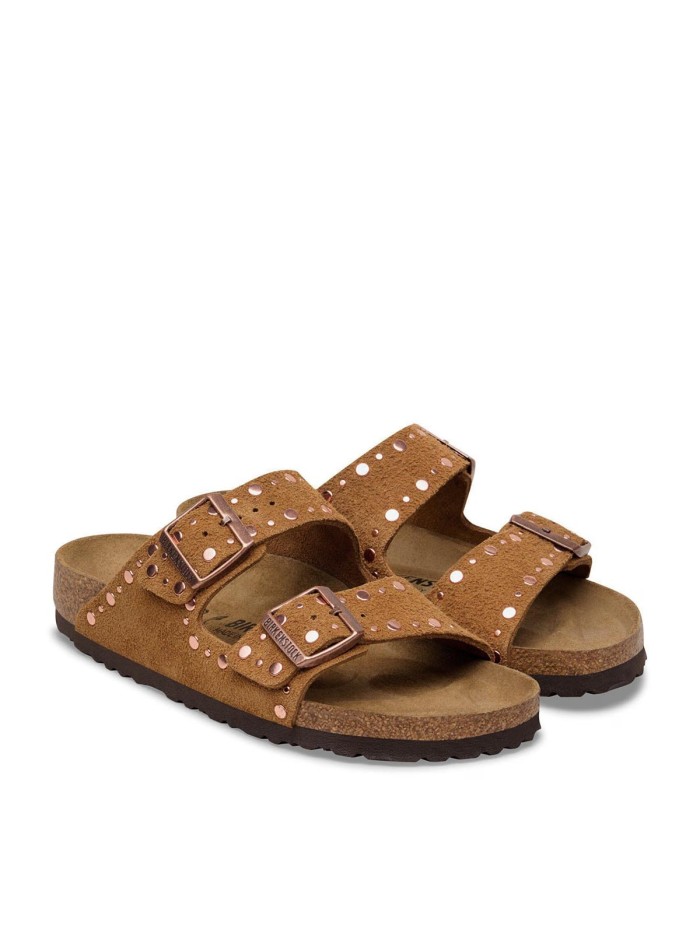 SANDALIAS CLÁSICAS CON TACHUELAS DE BIRKENSTOCK ARIZONA RIVET 1031731 MINK