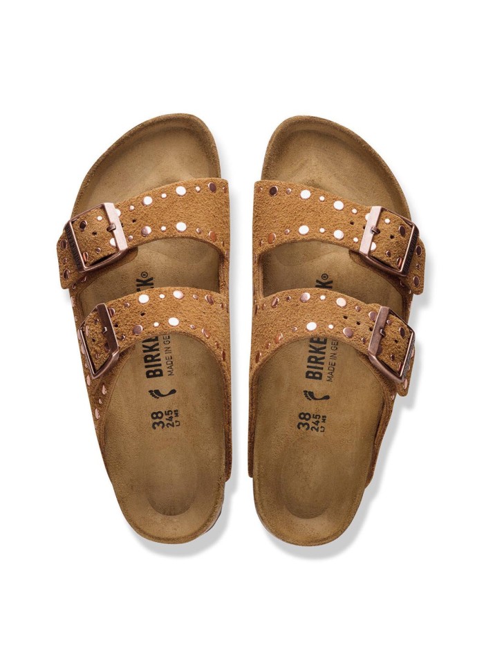 SANDALIAS CLÁSICAS CON TACHUELAS DE BIRKENSTOCK ARIZONA RIVET 1031731 MINK
