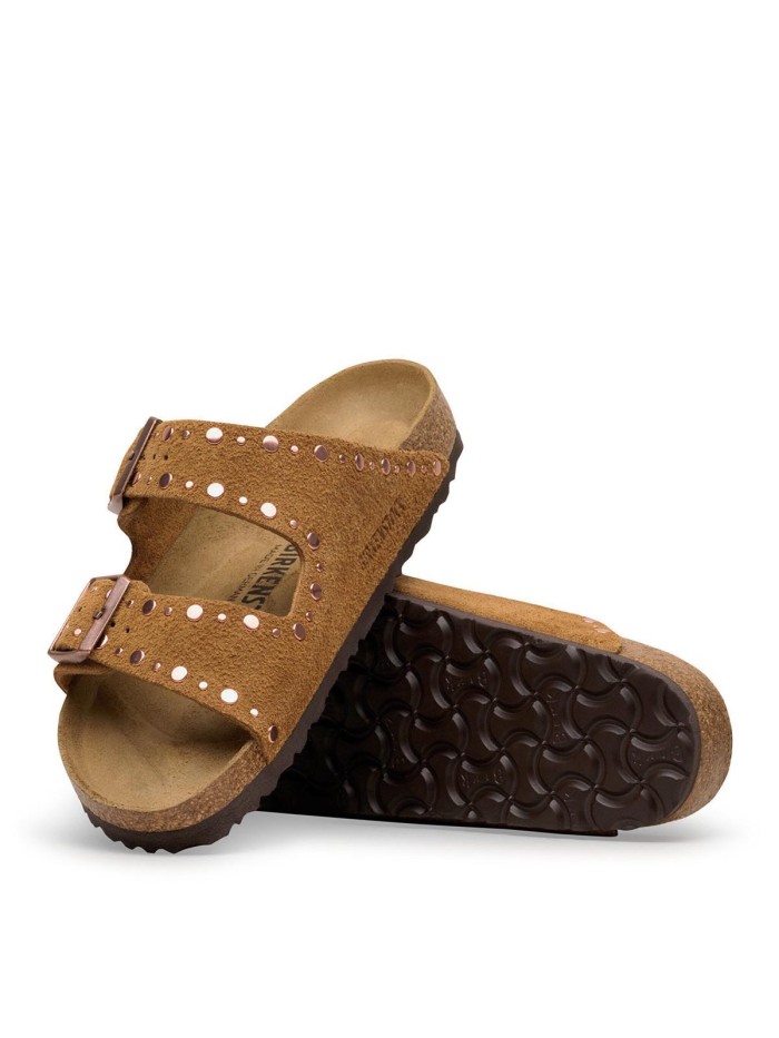 SANDALIAS CLÁSICAS CON TACHUELAS DE BIRKENSTOCK ARIZONA RIVET 1031731 MINK