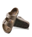 SANDALIA UNISEX DE DOS HEBILLAS CON PLANTA BLANDA BIRKENSTOCK ARIZONA SFB LEOI 552811 MARRÓN