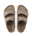 SANDALIA UNISEX DE DOS HEBILLAS CON PLANTA BLANDA BIRKENSTOCK ARIZONA SFB LEOI 552811 MARRÓN