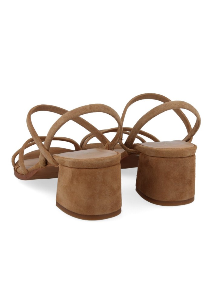 SANDALIA DE TACÓN EN PIEL DE ANTE PARA MUJER BRYAN STEEP WISE 2614 LINCON