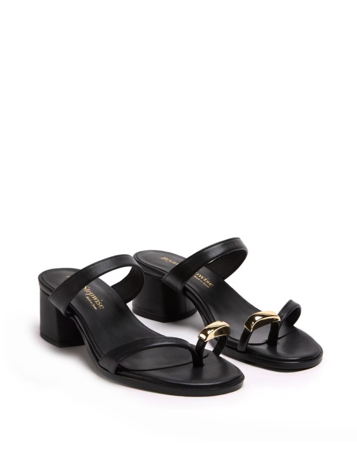 SANDALIAS DE TACÓN EN PIEL PARA MUJER BRYAN STEEPWISE 2617 NEGRO